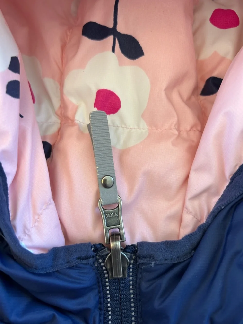 Hanna Andersson Pink Floral Puffer Jacket
